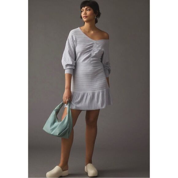 NEW Daily Practice by Anthropologie Long-Sleeve Flare Sweater Mini Dress Plus 1X - Picture 4 of 8